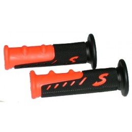 Atv handgrip set black-orange